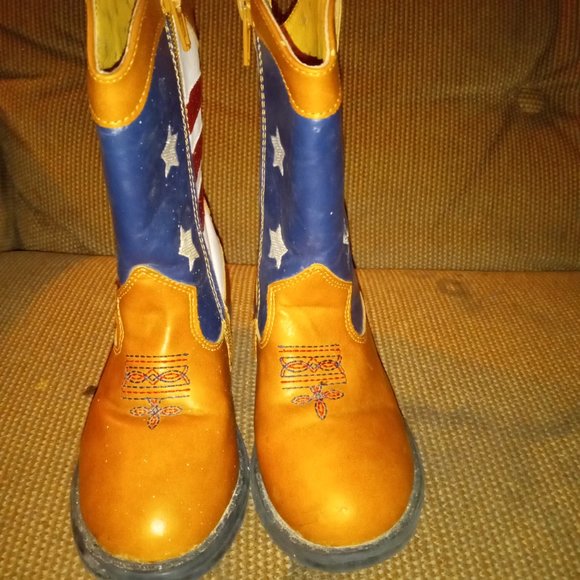 Boys light up American flag cowboy boots - Picture 1 of 2